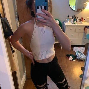 crotchet halter top